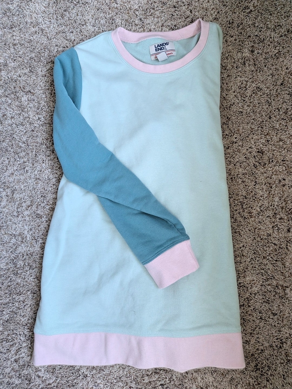 Lands' End Women's Pastel Colorblock Sweatshirt
